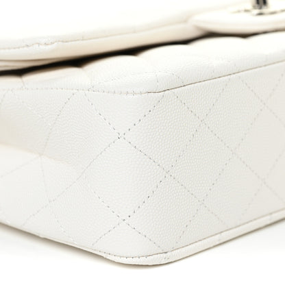 Chanel Caviar Quilted Medium Double Flap White 9 of 13
