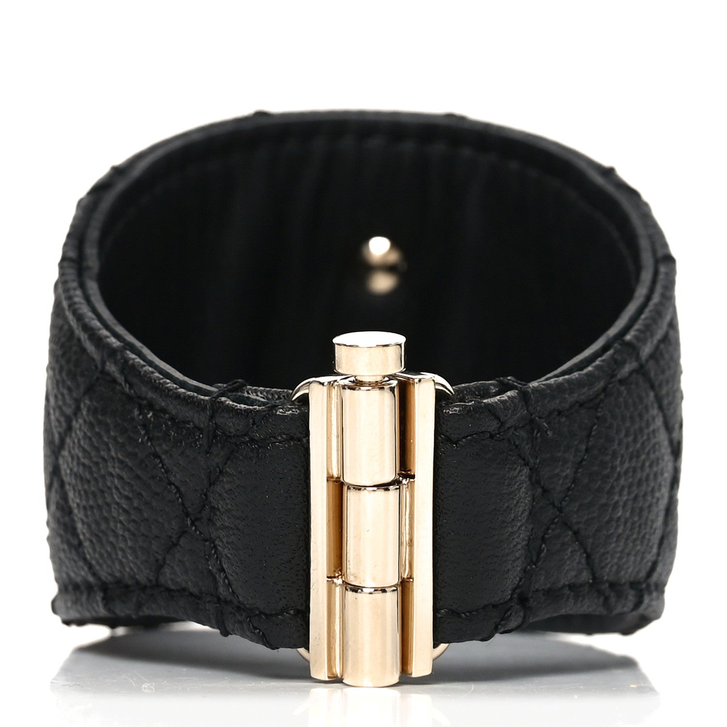 Chanel Caviar Quilted Chain CC Bracelet Black M 3 of 6