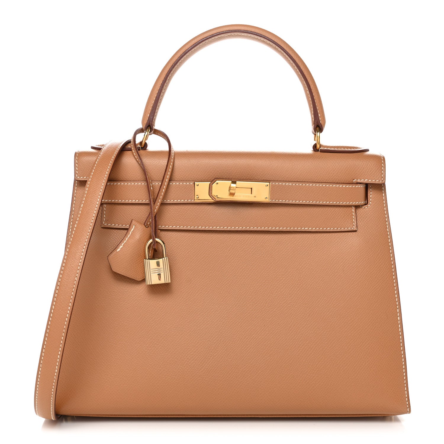 Hermes Courchevel Kelly Sellier 28  Tabac Camel 1 of 13