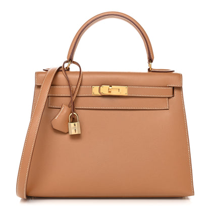 Hermes Courchevel Kelly Sellier 28  Tabac Camel 1 of 13