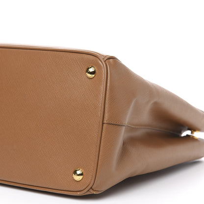 Prada Saffiano Large Galleria Double Zip Tote Caramel 9 of 11