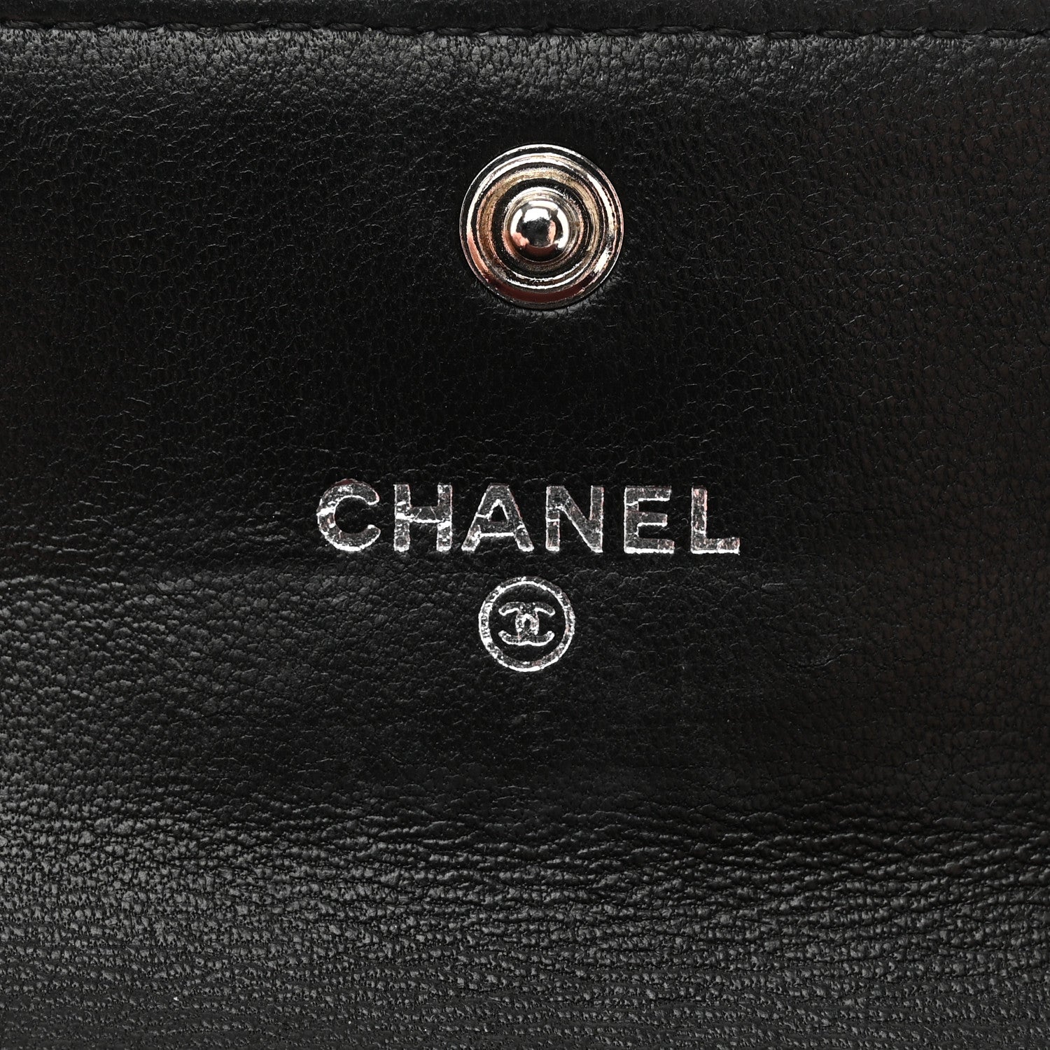 Chanel Lambskin Quilted Flap Card Holder Wallet Black 6 of 9