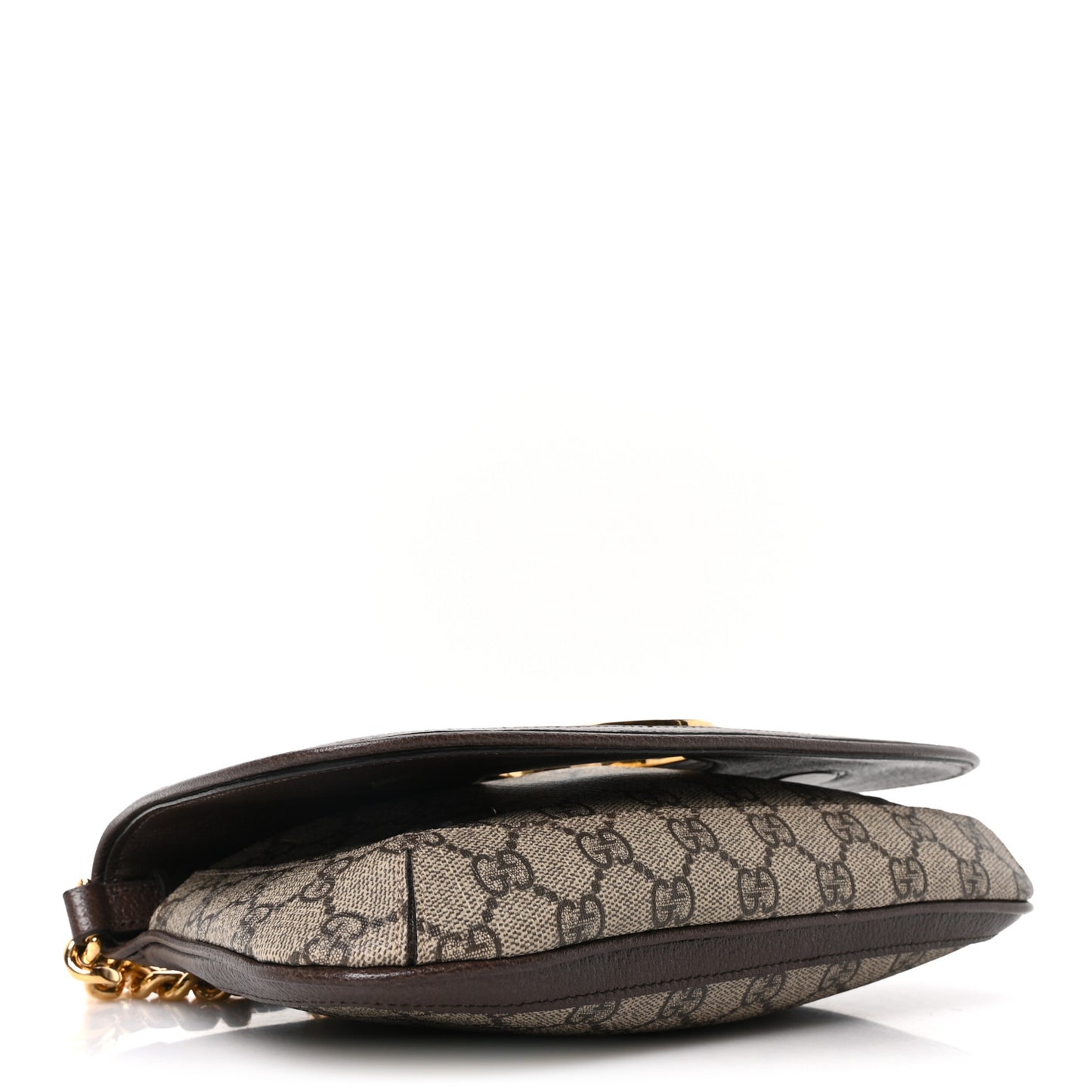 GG Supreme Monogram Textured Dollar Calfskin Blondie Chain Shoulder Flap Bag Beige Ebony New Acero