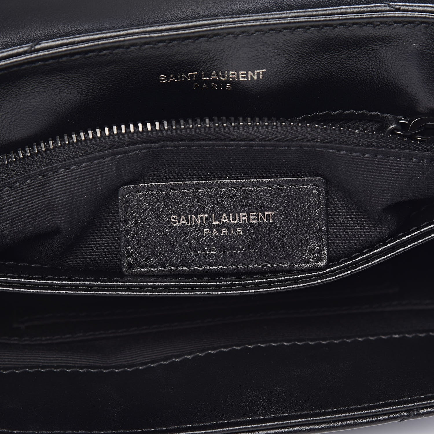 Saint Laurent Calfskin Y Quilted Monogram Toy Loulou Crossbody Bag Black 7 of 11