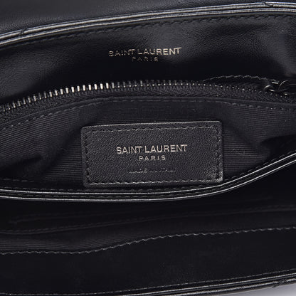 Saint Laurent Calfskin Y Quilted Monogram Toy Loulou Crossbody Bag Black 7 of 11