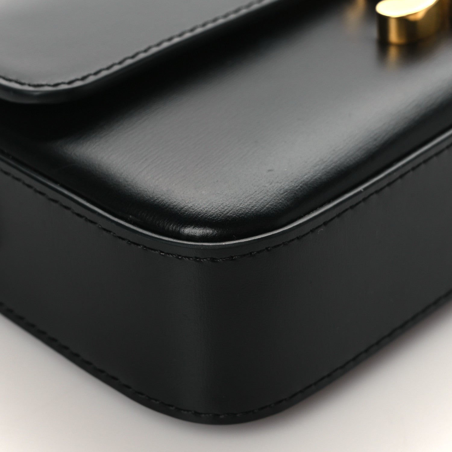 Celine Shiny Calfskin Triomphe Shoulder Bag Black 8 of 10