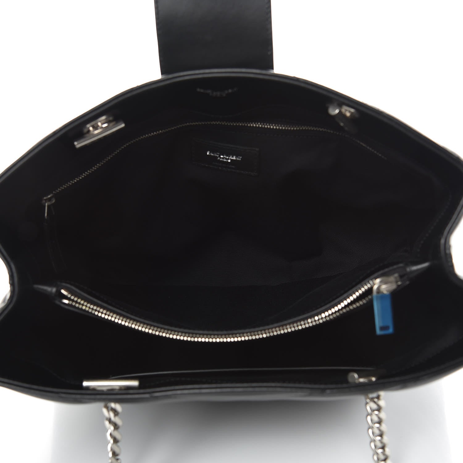 Saint Laurent Calfskin Y Quilted Monogram Large Loulou Shopper Black 4 of 10
