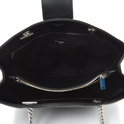 Saint Laurent Calfskin Y Quilted Monogram Large Loulou Shopper Black 4 of 10
