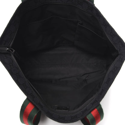 Gucci Monogram Web Large Diaper Tote Black 5 of 10