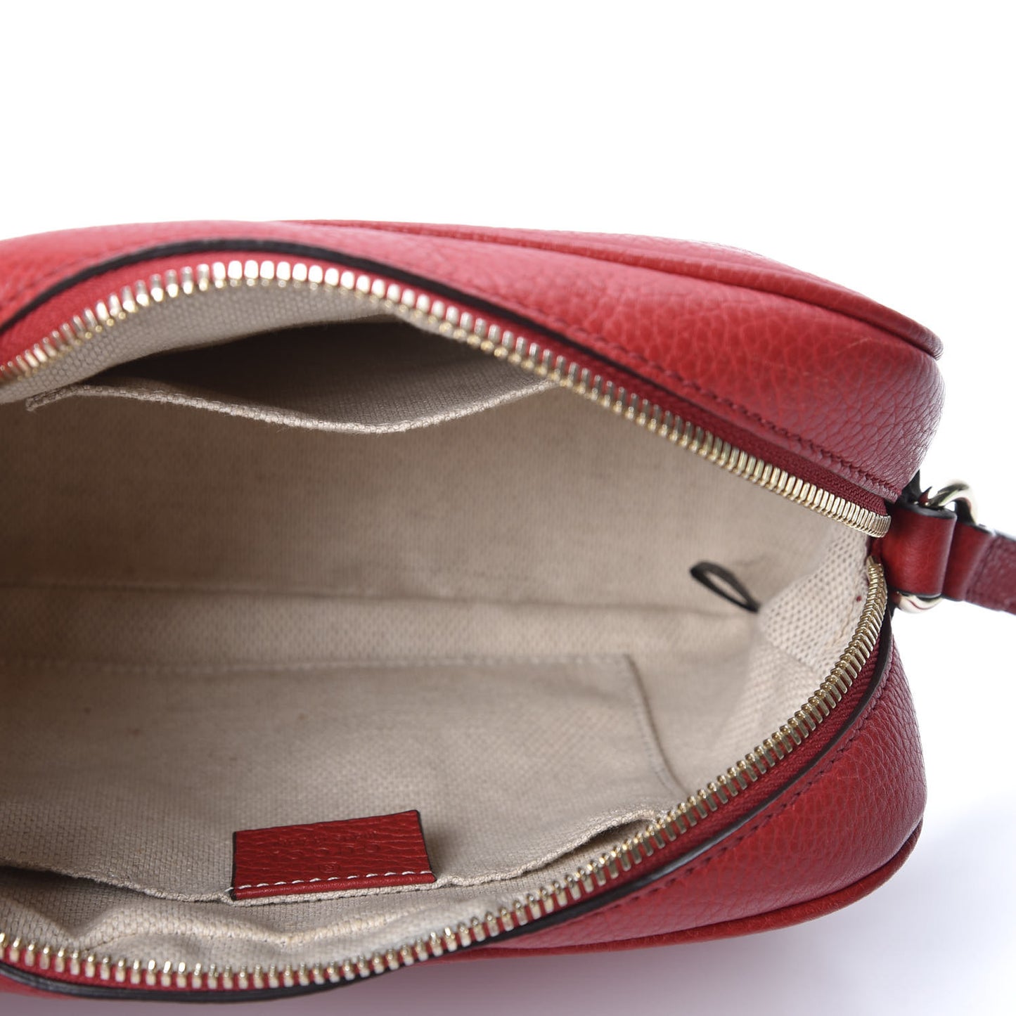 Pebbled Calfskin Small Soho Disco Bag Tabasco Red