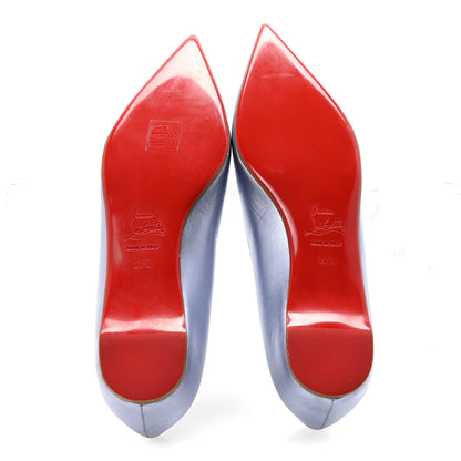 Christian Louboutin Metallic Nappa Anjalina Flats Flats 37.5 Blue 6 of 8