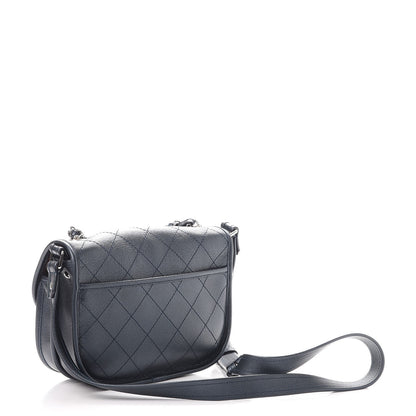 Chanel Metallic Calfskin Quilted Jungle Stroll Messenger Bag Navy 3 of 8