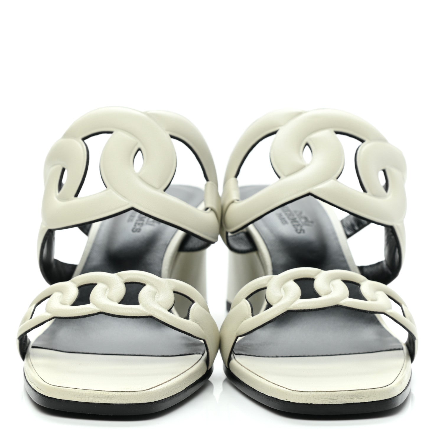Hermes Nappa Figari 55 Sandals 37 Beige Glaise 2 of 9
