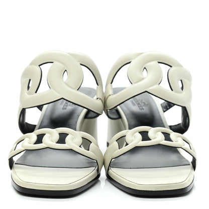 Hermes Nappa Figari 55 Sandals 37 Beige Glaise 2 of 9