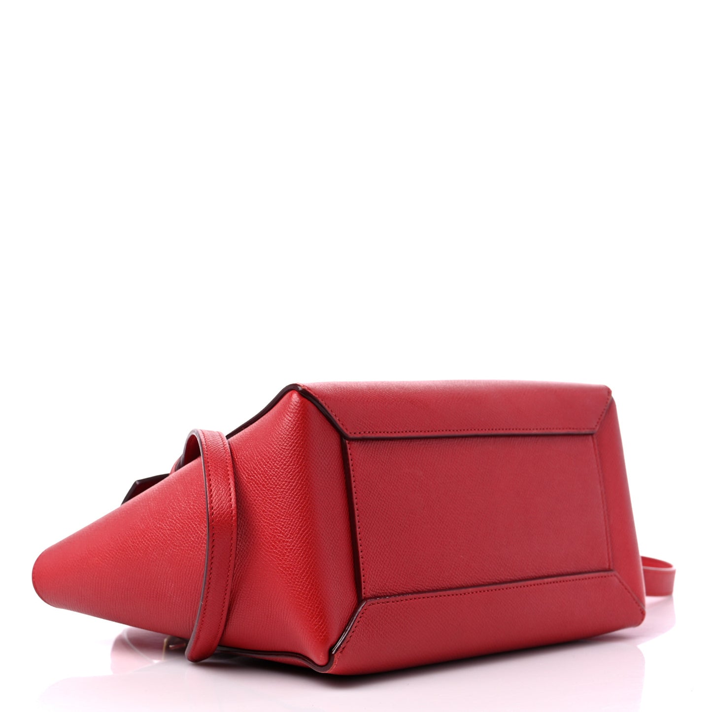 Baby Grained Calfskin Micro Belt Bag Coquelicot
