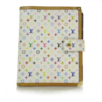 Louis Vuitton Monogram Multicolor Large Ring Agenda w Notepad White 1 of 8