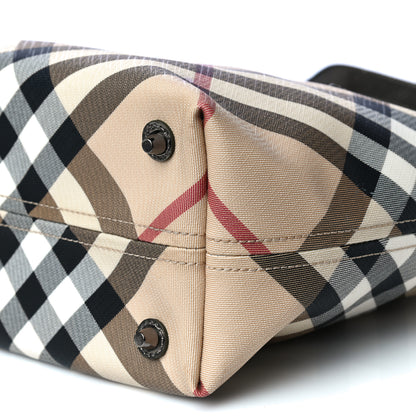 Burberry Patent Trim Nova Check Small Nickie Shopper Tote 10 of 17