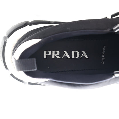 Prada Re-Nylon Gabardine Womens Rush Sneakers 37 Black White 7 of 9