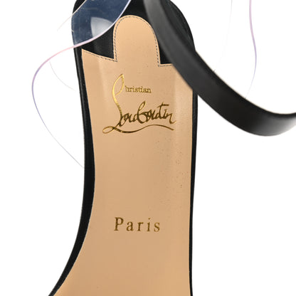 Christian Louboutin Shiny Nappa PVC Jonatina 100 Sandals 40.5 Black 9 of 10