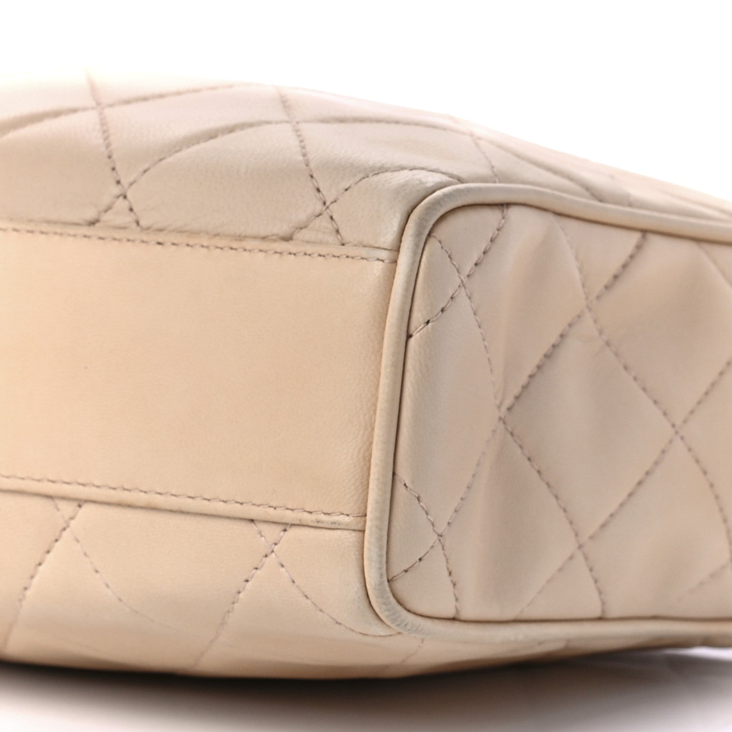 Chanel Lambskin Quilted Shoulder Bag Beige 10 of 10