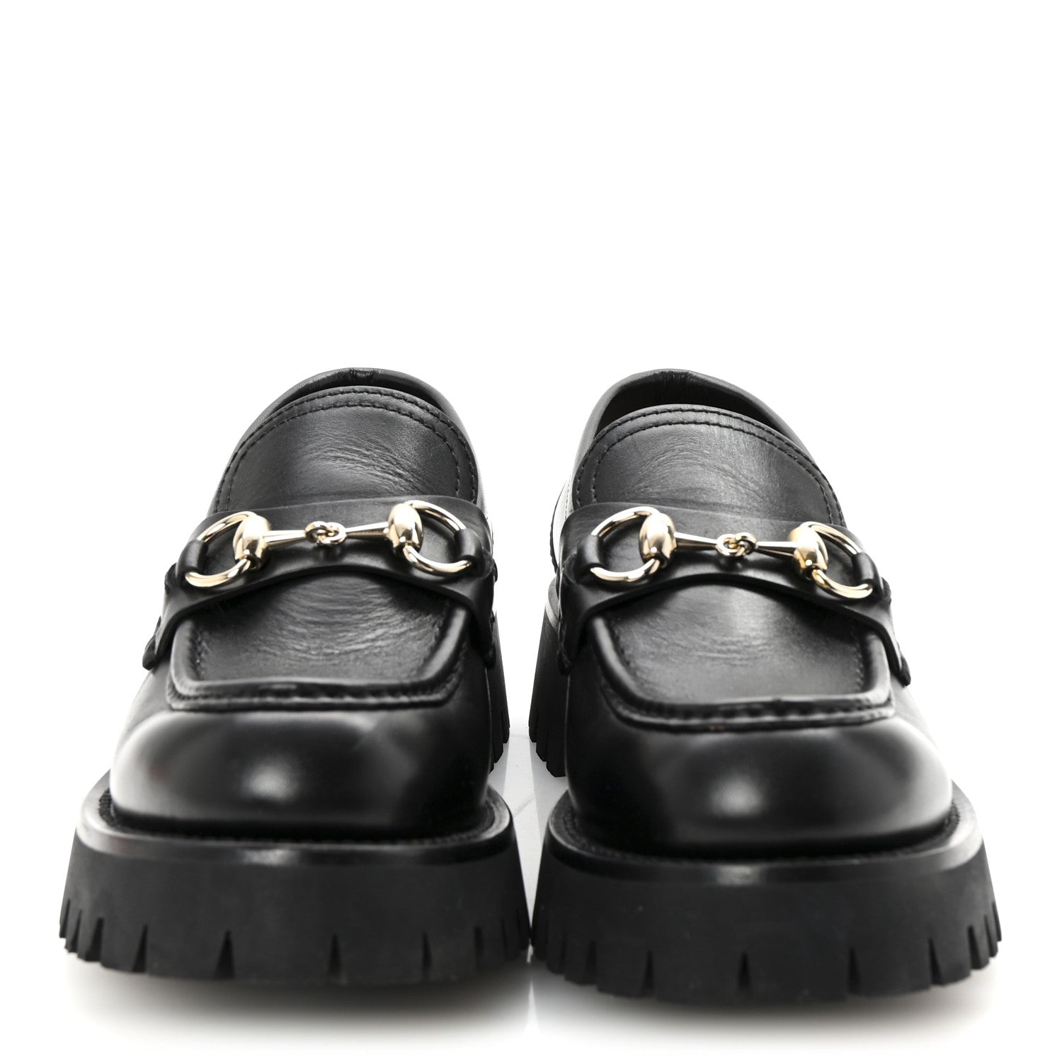 Gucci Betis Glamour Calfskin Womens Horsebit Loafers 36.5 Black 3 of 9