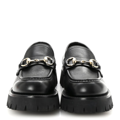 Gucci Betis Glamour Calfskin Womens Horsebit Loafers 36.5 Black 3 of 9