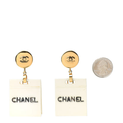 Chanel Clip on Shopping Bag CC Earrings Gold 2 of 5