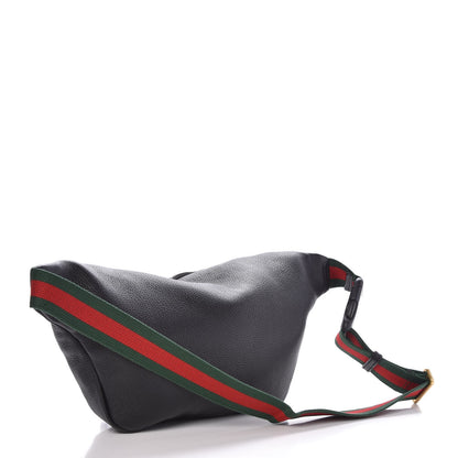 Gucci Grained Calfskin Logo Belt Bag Black 3 of 9