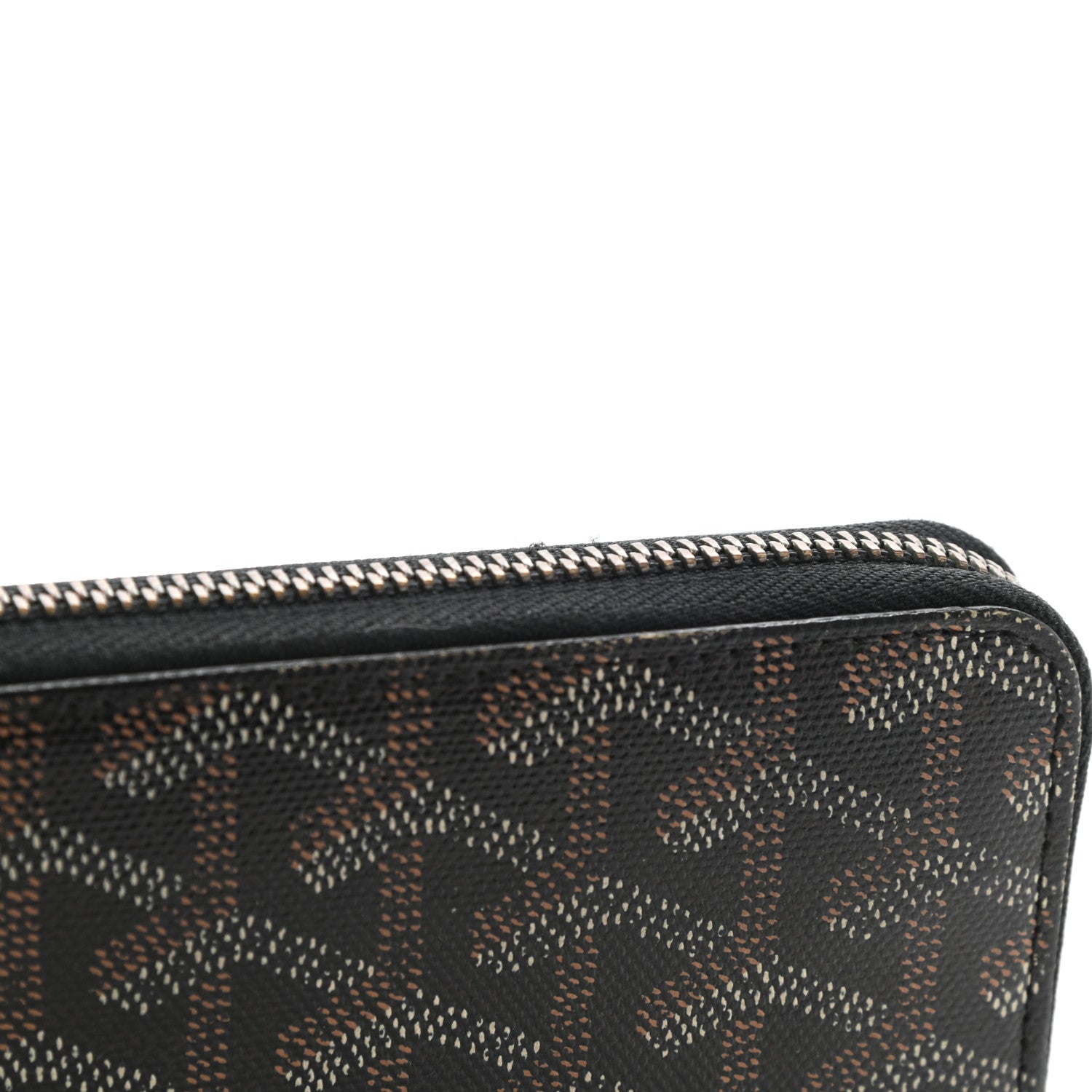 Goyard Goyardine Matignon Zip Around GM Wallet Black 10 of 12