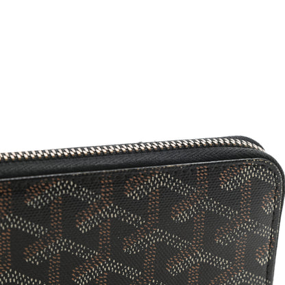 Goyard Goyardine Matignon Zip Around GM Wallet Black 10 of 12
