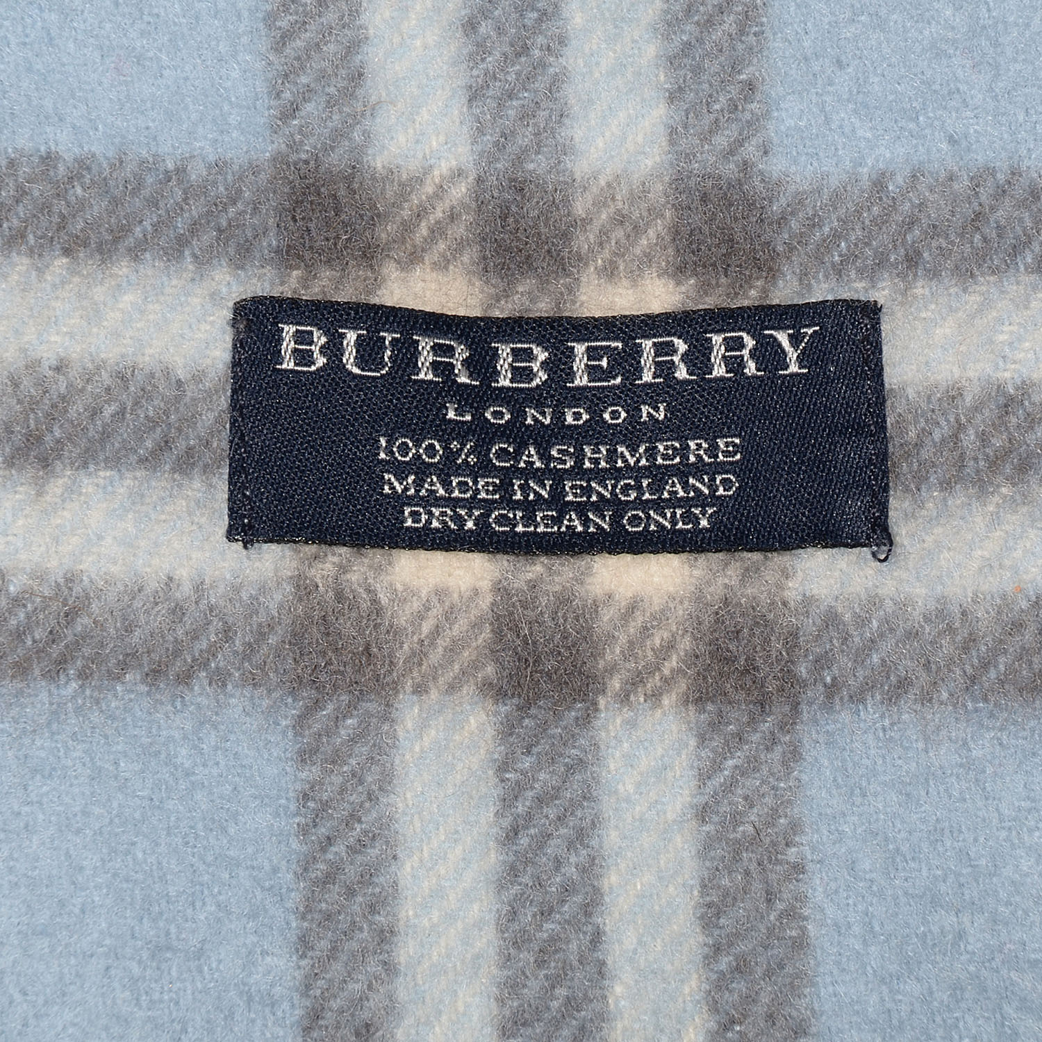 Burberry Cashmere Check Scarf Light Blue 89751 – FASHIONPHILE