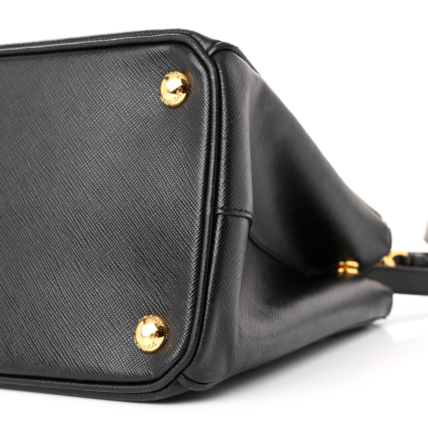 Saffiano Small Galleria Double Zip Tote Black