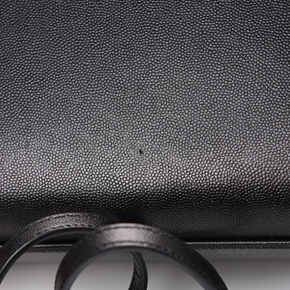 Saint Laurent Grain de Poudre Medium Classic Monogram Cassandra Top Handle Black 11 of 11