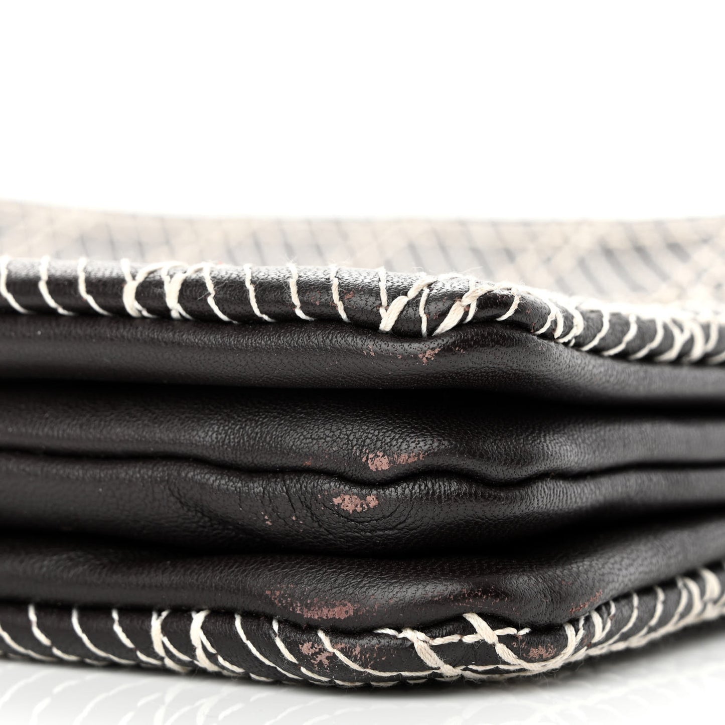 Lambskin Small Trio Crossbody Bag White Brown