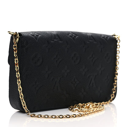 Louis Vuitton Empreinte Pochette Felicie Chain Wallet Black 4 of 8