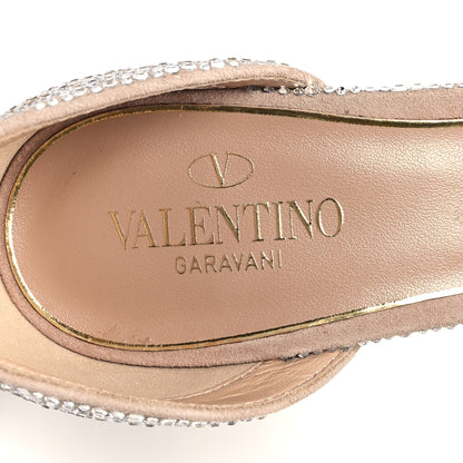 Valentino Garavani Crystal Suede Tan-Go 50/120mm Platform Sandals 37 Rose Cannelle 8 of 10