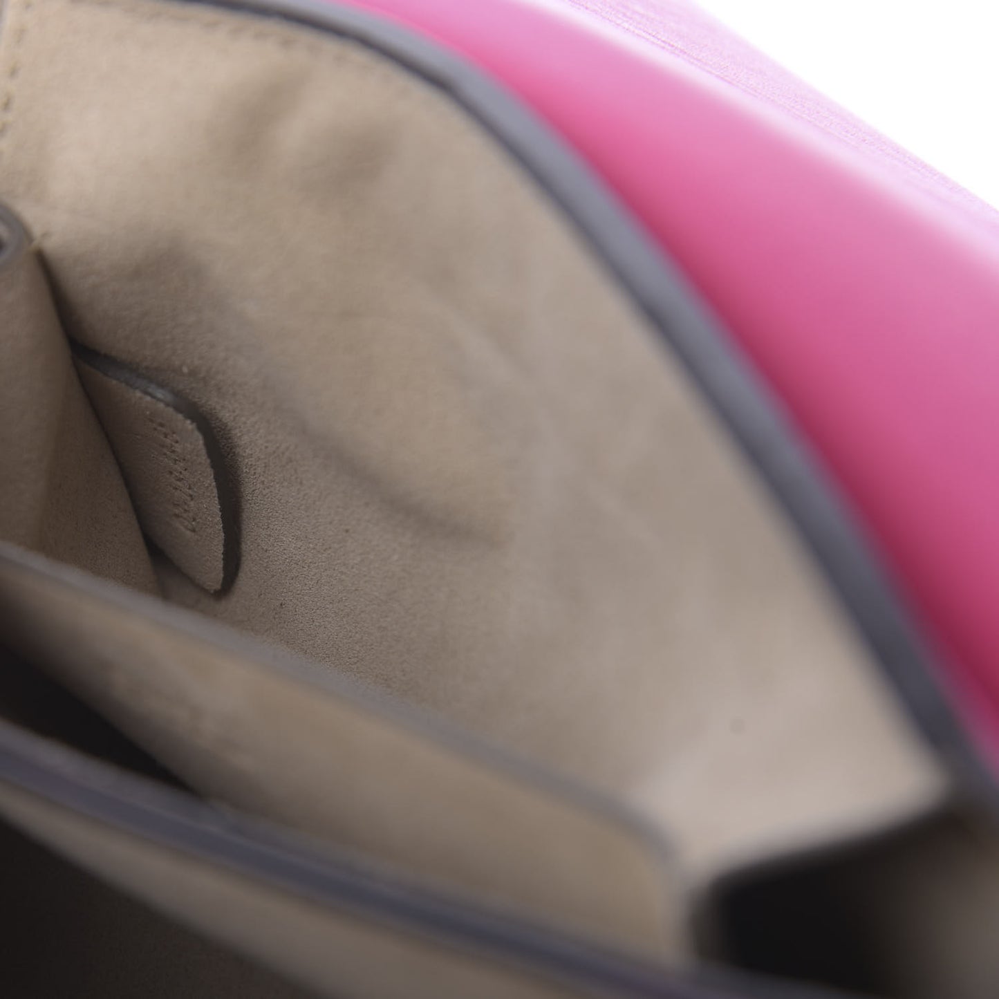 Suede Calfskin Small Faye Shoulder Bag Fuchsia Rose
