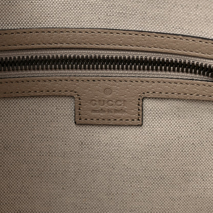 Gucci GG Supreme Monogram Textured Dollar Calfskin Web Small Ophidia Half Moon Hobo Beige Mystic White Oatmeal 6 of 9