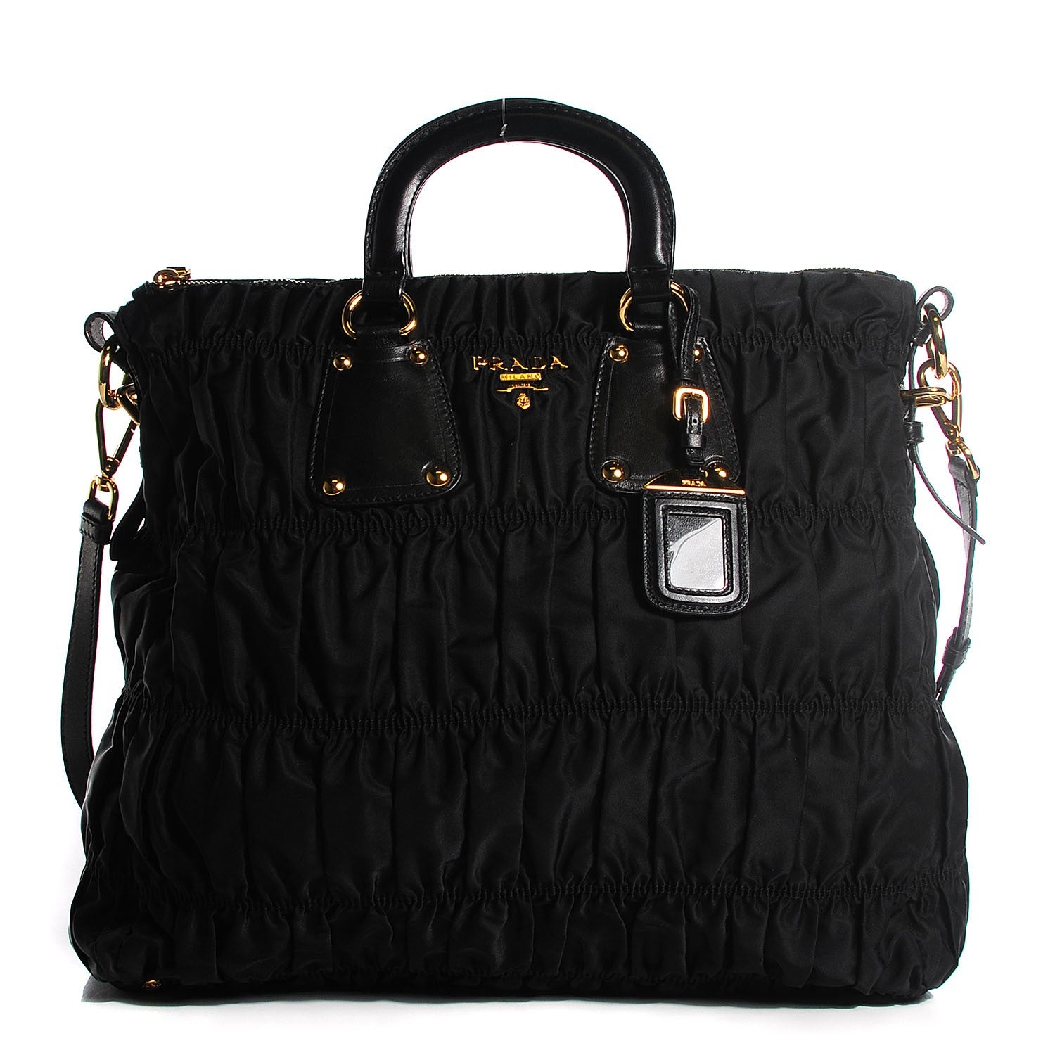 Prada Tessuto Nylon Gaufre Tote Nero Black 1 of 10