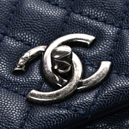Chanel Caviar Quilted Small Coco Handle Flap Navy 11 of 11