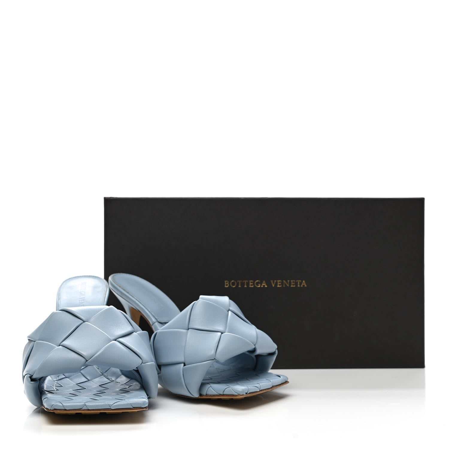 Bottega Veneta Nappa Maxi Intrecciato Lido Mule Sandals 37.5 Ice 10 of 10