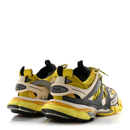 Balenciaga Mesh Nylon Mens Track Sneakers 40 Yellow Black White 4 of 19