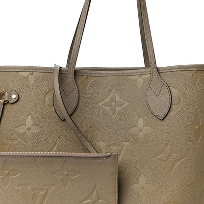 Louis Vuitton Empreinte Monogram Giant Neverfull MM Tourterelle 7 of 9