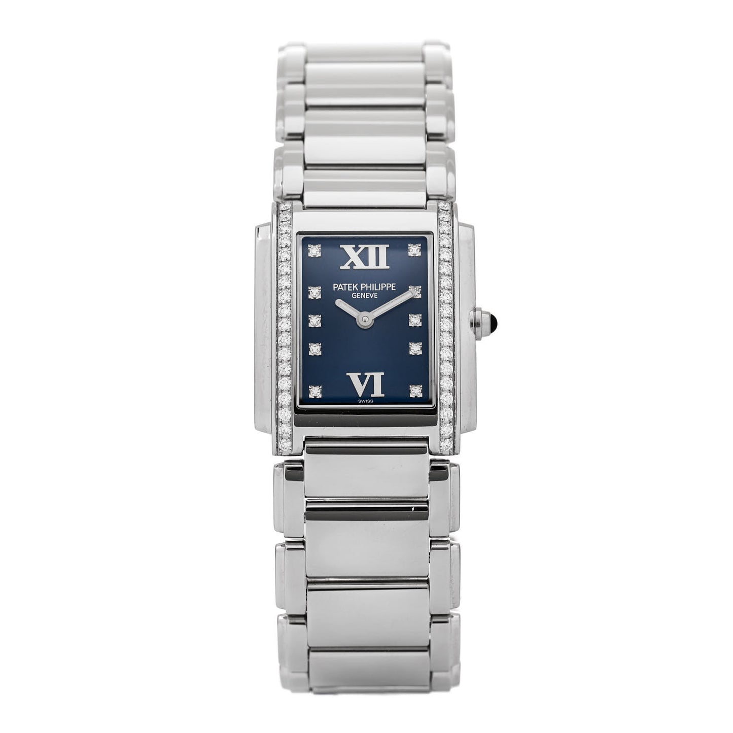 Stainless Steel Diamond 25mm Twenty-4 Quartz Watch Blue 4910/10A-012