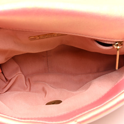 Chanel Iridescent Calfskin Quilted Medium Chanel 19 Flap Pink 5 of 10