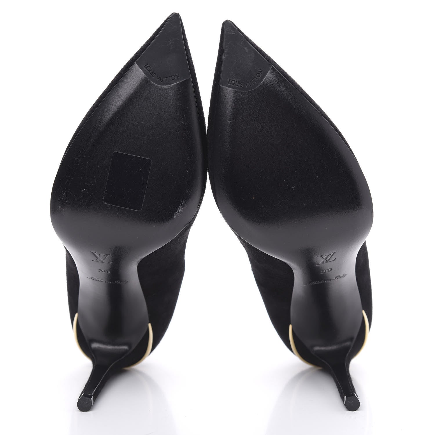 Louis Vuitton Suede Eyeline Pumps 39 Black 5 of 9