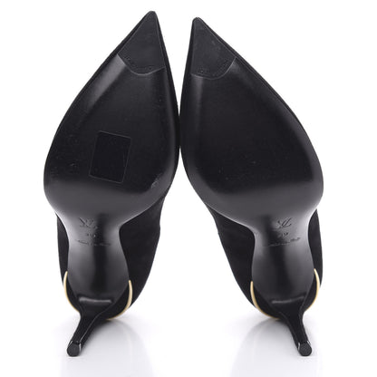 Louis Vuitton Suede Eyeline Pumps 39 Black 5 of 9