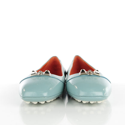 Hermes Patent Epsom Liberty Ballerina Flats 40 Ciel 3 of 9
