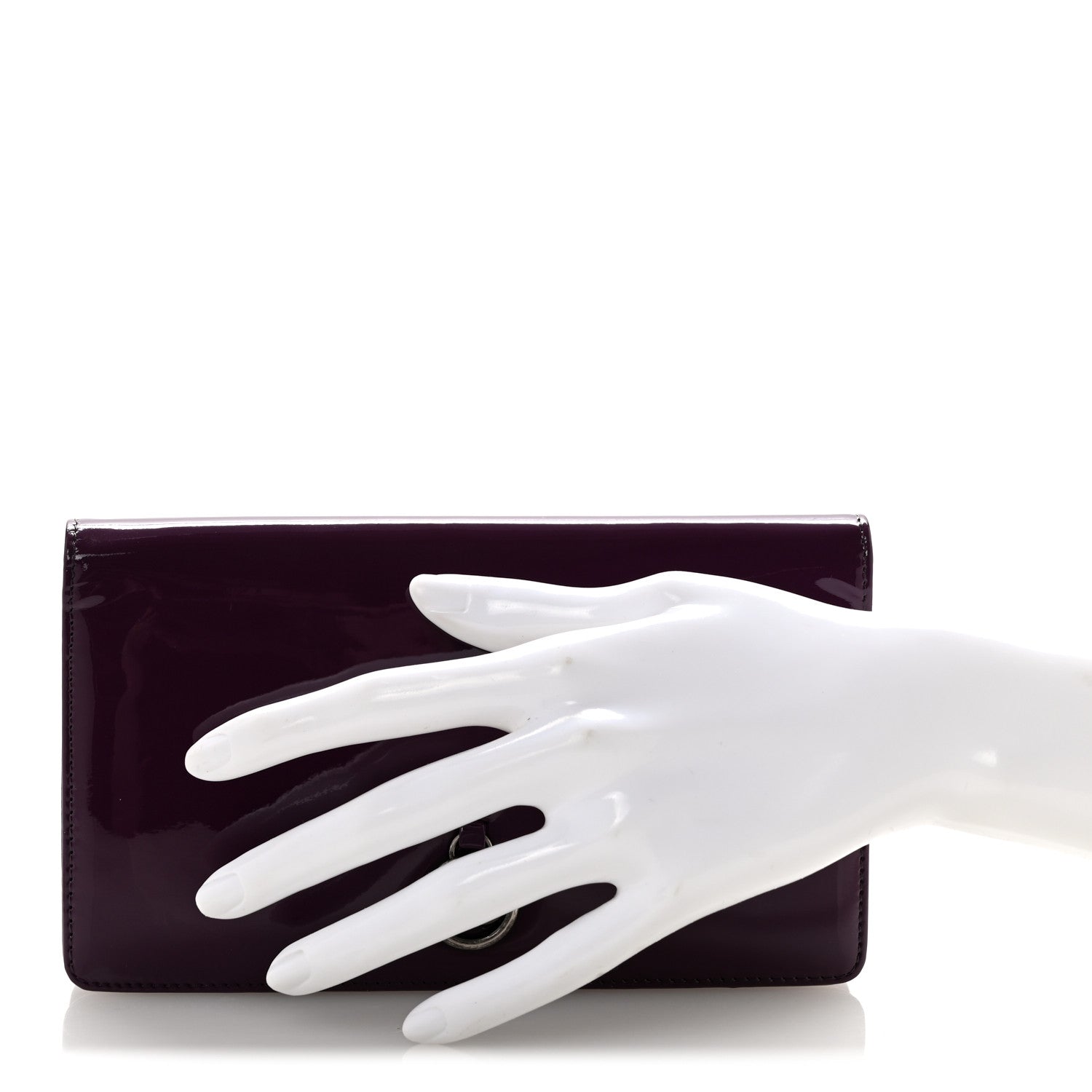 Chanel Patent Coco Cabas Yen Wallet Purple 2 of 11