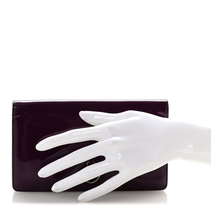 Chanel Patent Coco Cabas Yen Wallet Purple 2 of 11